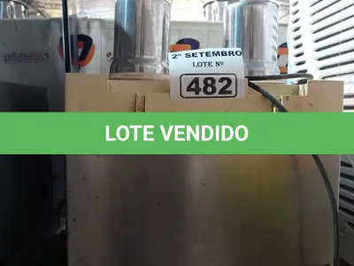 LOTE 482 - 01 REFRESQUEIRA MARCA IBBL INCOMPLETA. (NO ESTADO) ATENÇÃO! FAZER A VISITAÇÃO ANTES DE ARREMATAR, NÃO SABEMOS SE FUNCIONA. LEILÃO NÃO TEM GARANTIA E NEM DEVOLUÇÃO, SUJEITO A POSSÍVEIS AVARIAS VISÍVEIS/OCULTAS E/OU AUSÊNCIA DE COMPONENTES.