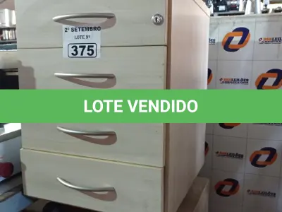 LOTE 375 - 02 GAVETEIROS EM MADEIRA COM 03 GAVETAS. (NO ESTADO) ATENÇÃO! FAZER A VISITAÇÃO ANTES DE ARREMATAR, NÃO SABEMOS SE FUNCIONA. LEILÃO NÃO TEM GARANTIA E NEM DEVOLUÇÃO, SUJEITO A POSSÍVEIS AVARIAS VISÍVEIS/OCULTAS E/OU AUSÊNCIA DE COMPONENTES.