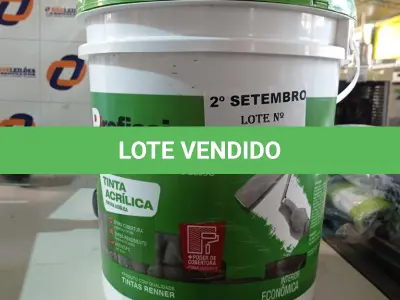 LOTE 475 - 01 BALDE DE TINTA ACRÍLICA 18L NA COR CONCRETO FOSCO. (NO ESTADO) ATENÇÃO! FAZER A VISITAÇÃO ANTES DE ARREMATAR, NÃO SABEMOS SE FUNCIONA. LEILÃO NÃO TEM GARANTIA E NEM DEVOLUÇÃO, SUJEITO A POSSÍVEIS AVARIAS VISÍVEIS/OCULTAS E/OU AUSÊNCIA DE COMPONENTES.
