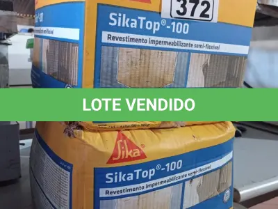 LOTE 372 - 02 CAIXAS DE SIKA TOP-100, REVESTIMENTO IMPERMEABILIZANTE SEMI-FLEXIVEL. (NO ESTADO) ATENÇÃO! FAZER A VISITAÇÃO ANTES DE ARREMATAR, NÃO SABEMOS SE FUNCIONA. LEILÃO NÃO TEM GARANTIA E NEM DEVOLUÇÃO, SUJEITO A POSSÍVEIS AVARIAS VISÍVEIS/OCULTAS E/OU AUSÊNCIA DE COMPONENTES.