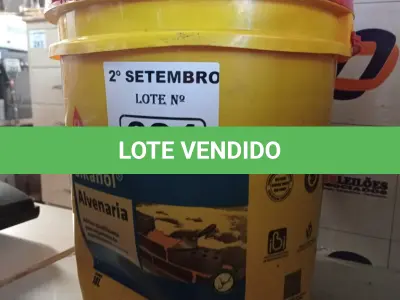 LOTE 324 - 01 BALDE DE SIKANOL ALVENARIA, ADITIVO PLASTIFICANTE PARA ARGAMASSA DE ASSENTAMENTO E REBOCO 18L. (NO ESTADO) ATENÇÃO! FAZER A VISITAÇÃO ANTES DE ARREMATAR, NÃO SABEMOS SE FUNCIONA. LEILÃO NÃO TEM GARANTIA E NEM DEVOLUÇÃO, SUJEITO A POSSÍVEIS AVARIAS VISÍVEIS/OCULTAS E/OU AUSÊNCIA DE COMPONENTES.