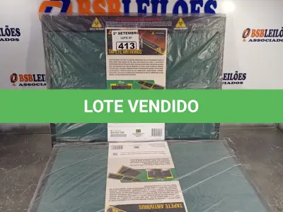 LOTE 413 - 02 TAPETES ANTIVÍRUS. (NO ESTADO) ATENÇÃO! FAZER A VISITAÇÃO ANTES DE ARREMATAR, NÃO SABEMOS SE FUNCIONA. LEILÃO NÃO TEM GARANTIA E NEM DEVOLUÇÃO, SUJEITO A POSSÍVEIS AVARIAS VISÍVEIS/OCULTAS E/OU AUSÊNCIA DE COMPONENTES.