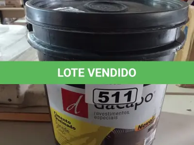 LOTE 511 - 01 BALDE DE CIMENTO QUEIMADO DACAPÓ 25KG. (NO ESTADO) ATENÇÃO! FAZER A VISITAÇÃO ANTES DE ARREMATAR, NÃO SABEMOS SE FUNCIONA. LEILÃO NÃO TEM GARANTIA E NEM DEVOLUÇÃO, SUJEITO A POSSÍVEIS AVARIAS VISÍVEIS/OCULTAS E/OU AUSÊNCIA DE COMPONENTES.
