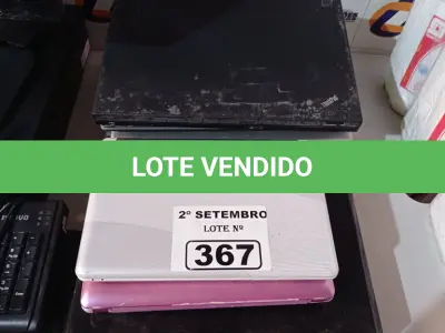 LOTE 367 - 07 NOTEBOOK’S E 02 NETBOOK’S MARCAS E MODELOS DIVERSOS PARA RETIRADA DE PEÇAS. (NO ESTADO) ATENÇÃO! FAZER A VISITAÇÃO ANTES DE ARREMATAR, NÃO SABEMOS SE FUNCIONA. LEILÃO NÃO TEM GARANTIA E NEM DEVOLUÇÃO, SUJEITO A POSSÍVEIS AVARIAS VISÍVEIS/OCULTAS E/OU AUSÊNCIA DE COMPONENTES.
