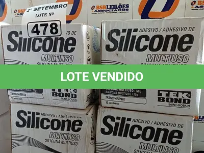 LOTE 478 - 04 CAIXAS COM SILICONE TRANSPARENTE MULTIUSO COM 12 UNIDADES CADA. (NO ESTADO) ATENÇÃO! FAZER A VISITAÇÃO ANTES DE ARREMATAR, NÃO SABEMOS SE FUNCIONA. LEILÃO NÃO TEM GARANTIA E NEM DEVOLUÇÃO, SUJEITO A POSSÍVEIS AVARIAS VISÍVEIS/OCULTAS E/OU AUSÊNCIA DE COMPONENTES.
