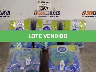 LOTE 467 - 05 PACOTES COM LUVAS DE LÁTEX TAMANHO “P”. (NO ESTADO) ATENÇÃO! FAZER A VISITAÇÃO ANTES DE ARREMATAR, NÃO SABEMOS SE FUNCIONA. LEILÃO NÃO TEM GARANTIA E NEM DEVOLUÇÃO, SUJEITO A POSSÍVEIS AVARIAS VISÍVEIS/OCULTAS E/OU AUSÊNCIA DE COMPONENTES.