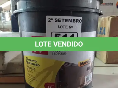 LOTE 511 - 01 BALDE DE CIMENTO QUEIMADO DACAPÓ 25KG. (NO ESTADO) ATENÇÃO! FAZER A VISITAÇÃO ANTES DE ARREMATAR, NÃO SABEMOS SE FUNCIONA. LEILÃO NÃO TEM GARANTIA E NEM DEVOLUÇÃO, SUJEITO A POSSÍVEIS AVARIAS VISÍVEIS/OCULTAS E/OU AUSÊNCIA DE COMPONENTES.