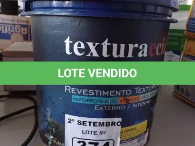 LOTE 374 - 01 BALDE DE REVESTIMENTO TEXTURIZADO INTERIORES/EXTERIORES NA COR BRANCO BASE. (NO ESTADO) ATENÇÃO! FAZER A VISITAÇÃO ANTES DE ARREMATAR, NÃO SABEMOS SE FUNCIONA. LEILÃO NÃO TEM GARANTIA E NEM DEVOLUÇÃO, SUJEITO A POSSÍVEIS AVARIAS VISÍVEIS/OCULTAS E/OU AUSÊNCIA DE COMPONENTES.