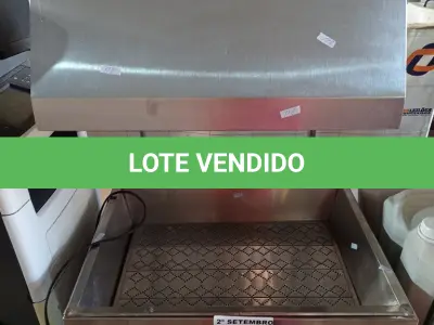 LOTE 403 - 01 CONSERVADOR/AQUECEDOR PARA BATATA FRITA. (NO ESTADO) ATENÇÃO! FAZER A VISITAÇÃO ANTES DE ARREMATAR, NÃO SABEMOS SE FUNCIONA. LEILÃO NÃO TEM GARANTIA E NEM DEVOLUÇÃO, SUJEITO A POSSÍVEIS AVARIAS VISÍVEIS/OCULTAS E/OU AUSÊNCIA DE COMPONENTES.