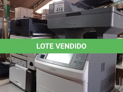 LOTE 414 - 04 IMPRESSORAS SENDO 01 MULTIFUNCIONAL MARCA LEXMARK MODELO X656-DE. (NO ESTADO) ATENÇÃO! FAZER A VISITAÇÃO ANTES DE ARREMATAR, NÃO SABEMOS SE FUNCIONA. LEILÃO NÃO TEM GARANTIA E NEM DEVOLUÇÃO, SUJEITO A POSSÍVEIS AVARIAS VISÍVEIS/OCULTAS E/OU AUSÊNCIA DE COMPONENTES.