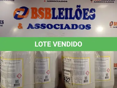 LOTE 427 - 20 LITROS DE DESINFETANTE HOSPITALAR PARA SUPERFÍCIES FIXAS E ARTIGOS NÃO CRÍTICOS. (NO ESTADO) ATENÇÃO! FAZER A VISITAÇÃO ANTES DE ARREMATAR, NÃO SABEMOS SE FUNCIONA. LEILÃO NÃO TEM GARANTIA E NEM DEVOLUÇÃO, SUJEITO A POSSÍVEIS AVARIAS VISÍVEIS/OCULTAS E/OU AUSÊNCIA DE COMPONENTES.