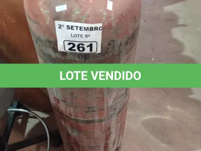 LOTE 261 - 01 CILINDRO DE GÁS ACETILENO “VAZIO”. (NO ESTADO) ATENÇÃO! FAZER A VISITAÇÃO ANTES DE ARREMATAR, NÃO SABEMOS SE FUNCIONA. LEILÃO NÃO TEM GARANTIA E NEM DEVOLUÇÃO, SUJEITO A POSSÍVEIS AVARIAS VISÍVEIS/OCULTAS E/OU AUSÊNCIA DE COMPONENTES.