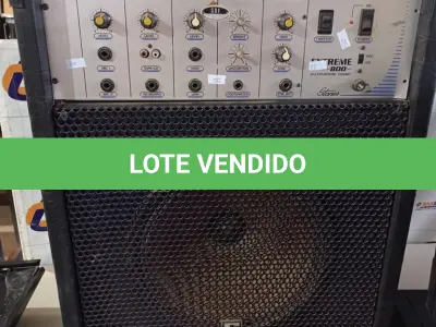 LOTE 336 - 01 CAIXA DE SOM AMPLIFICADA EXTREME 800. (NO ESTADO) ATENÇÃO! FAZER A VISITAÇÃO ANTES DE ARREMATAR, NÃO SABEMOS SE FUNCIONA. LEILÃO NÃO TEM GARANTIA E NEM DEVOLUÇÃO, SUJEITO A POSSÍVEIS AVARIAS VISÍVEIS/OCULTAS E/OU AUSÊNCIA DE COMPONENTES.