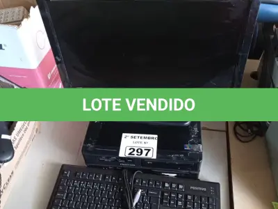 LOTE 297 - 01 CPU, 01 MONITOR E 01 TECLADO. (NO ESTADO) ATENÇÃO! FAZER A VISITAÇÃO ANTES DE ARREMATAR, NÃO SABEMOS SE FUNCIONA. LEILÃO NÃO TEM GARANTIA E NEM DEVOLUÇÃO, SUJEITO A POSSÍVEIS AVARIAS VISÍVEIS/OCULTAS E/OU AUSÊNCIA DE COMPONENTES.