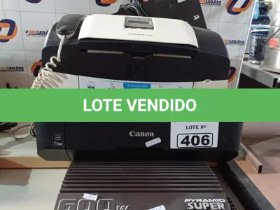 LOTE 406 - 02 IMPRESSORAS, 01 PIRÂMIDE 600W, 03 APARELHOS DE DVD E PERIFÉRICOS DIVERSOS. (NO ESTADO) ATENÇÃO! FAZER A VISITAÇÃO ANTES DE ARREMATAR, NÃO SABEMOS SE FUNCIONA. LEILÃO NÃO TEM GARANTIA E NEM DEVOLUÇÃO, SUJEITO A POSSÍVEIS AVARIAS VISÍVEIS/OCULTAS E/OU AUSÊNCIA DE COMPONENTES.