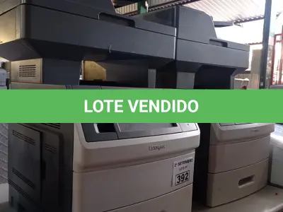 LOTE 392 - 02 IMPRESSORAS MULTIFUNCIONAL MARCAS LEXMARK MODELO X656-DE. (NO ESTADO) ATENÇÃO! FAZER A VISITAÇÃO ANTES DE ARREMATAR, NÃO SABEMOS SE FUNCIONA. LEILÃO NÃO TEM GARANTIA E NEM DEVOLUÇÃO, SUJEITO A POSSÍVEIS AVARIAS VISÍVEIS/OCULTAS E/OU AUSÊNCIA DE COMPONENTES.