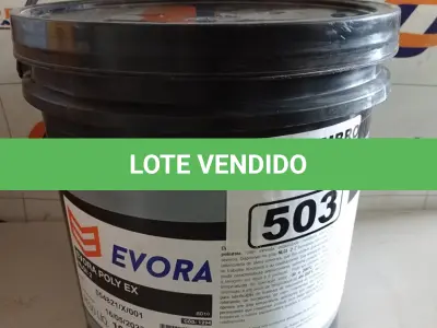 LOTE 503 - 01 BALDE DE GRAXA EVORA POLY EX NLGI:2 10KG. (NO ESTADO) ATENÇÃO! FAZER A VISITAÇÃO ANTES DE ARREMATAR, NÃO SABEMOS SE FUNCIONA. LEILÃO NÃO TEM GARANTIA E NEM DEVOLUÇÃO, SUJEITO A POSSÍVEIS AVARIAS VISÍVEIS/OCULTAS E/OU AUSÊNCIA DE COMPONENTES.