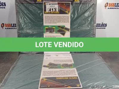 LOTE 413 - 02 TAPETES ANTIVÍRUS. (NO ESTADO) ATENÇÃO! FAZER A VISITAÇÃO ANTES DE ARREMATAR, NÃO SABEMOS SE FUNCIONA. LEILÃO NÃO TEM GARANTIA E NEM DEVOLUÇÃO, SUJEITO A POSSÍVEIS AVARIAS VISÍVEIS/OCULTAS E/OU AUSÊNCIA DE COMPONENTES.