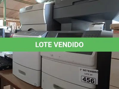 LOTE 456 - 03 IMPRESSORAS SENDO 01 MULTIFUNCIONAL MARCA LEXMARK MODELO X656-DE. (NO ESTADO) ATENÇÃO! FAZER A VISITAÇÃO ANTES DE ARREMATAR, NÃO SABEMOS SE FUNCIONA. LEILÃO NÃO TEM GARANTIA E NEM DEVOLUÇÃO, SUJEITO A POSSÍVEIS AVARIAS VISÍVEIS/OCULTAS E/OU AUSÊNCIA DE COMPONENTES.
