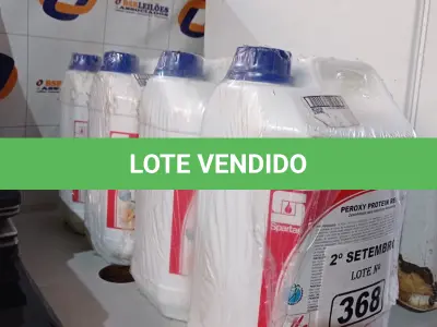 LOTE 368 - 20 LITROS DE DESINFETANTE PARA INDÚSTRIAS ALIMENTÍCIAS E AFINS. (NO ESTADO) ATENÇÃO! FAZER A VISITAÇÃO ANTES DE ARREMATAR, NÃO SABEMOS SE FUNCIONA. LEILÃO NÃO TEM GARANTIA E NEM DEVOLUÇÃO, SUJEITO A POSSÍVEIS AVARIAS VISÍVEIS/OCULTAS E/OU AUSÊNCIA DE COMPONENTES.