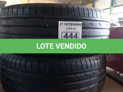 LOTE 444 - 02 PNEUS MEIA VIDA NAS MEDIDAS 225/45/19. (NO ESTADO) ATENÇÃO! FAZER A VISITAÇÃO ANTES DE ARREMATAR, NÃO SABEMOS SE FUNCIONA. LEILÃO NÃO TEM GARANTIA E NEM DEVOLUÇÃO, SUJEITO A POSSÍVEIS AVARIAS VISÍVEIS/OCULTAS E/OU AUSÊNCIA DE COMPONENTES.