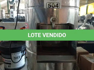 LOTE 504 - 01 DESCASCADOR DE BATATAS INDUSTRIAL. (NO ESTADO) ATENÇÃO! FAZER A VISITAÇÃO ANTES DE ARREMATAR, NÃO SABEMOS SE FUNCIONA. LEILÃO NÃO TEM GARANTIA E NEM DEVOLUÇÃO, SUJEITO A POSSÍVEIS AVARIAS VISÍVEIS/OCULTAS E/OU AUSÊNCIA DE COMPONENTES.