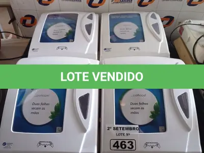 LOTE 463 - 04 TOALHEIROS AUTO CORTE. (NO ESTADO) ATENÇÃO! FAZER A VISITAÇÃO ANTES DE ARREMATAR, NÃO SABEMOS SE FUNCIONA. LEILÃO NÃO TEM GARANTIA E NEM DEVOLUÇÃO, SUJEITO A POSSÍVEIS AVARIAS VISÍVEIS/OCULTAS E/OU AUSÊNCIA DE COMPONENTES.