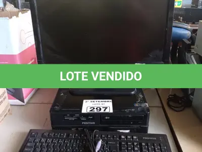 LOTE 297 - 01 CPU, 01 MONITOR E 01 TECLADO. (NO ESTADO) ATENÇÃO! FAZER A VISITAÇÃO ANTES DE ARREMATAR, NÃO SABEMOS SE FUNCIONA. LEILÃO NÃO TEM GARANTIA E NEM DEVOLUÇÃO, SUJEITO A POSSÍVEIS AVARIAS VISÍVEIS/OCULTAS E/OU AUSÊNCIA DE COMPONENTES.