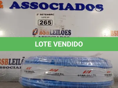 LOTE 265 - 01 ROLO DE CABO FLEXÍVEL 100M 1X10MM NA COR AZUL(NOVO). (NO ESTADO) ATENÇÃO! FAZER A VISITAÇÃO ANTES DE ARREMATAR, NÃO SABEMOS SE FUNCIONA. LEILÃO NÃO TEM GARANTIA E NEM DEVOLUÇÃO, SUJEITO A POSSÍVEIS AVARIAS VISÍVEIS/OCULTAS E/OU AUSÊNCIA DE COMPONENTES.