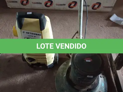 LOTE 508 - 01 ENCERADEIRA INDUSTRIAL E 01 SUCATA DE LAVADORA DE ALTA PRESSÃO. (NO ESTADO) ATENÇÃO! FAZER A VISITAÇÃO ANTES DE ARREMATAR, NÃO SABEMOS SE FUNCIONA. LEILÃO NÃO TEM GARANTIA E NEM DEVOLUÇÃO, SUJEITO A POSSÍVEIS AVARIAS VISÍVEIS/OCULTAS E/OU AUSÊNCIA DE COMPONENTES.