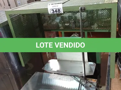 LOTE 348 - 01 MÁQUINA PARA AMARRAÇÃO DE FITILHO. (NO ESTADO) ATENÇÃO! FAZER A VISITAÇÃO ANTES DE ARREMATAR, NÃO SABEMOS SE FUNCIONA. LEILÃO NÃO TEM GARANTIA E NEM DEVOLUÇÃO, SUJEITO A POSSÍVEIS AVARIAS VISÍVEIS/OCULTAS E/OU AUSÊNCIA DE COMPONENTES.