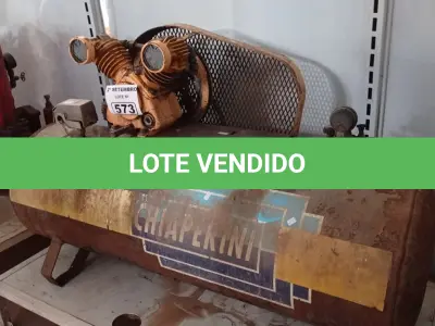 LOTE 573 - 01 COMPRESSOR DE AR INCOMPLETO. (NO ESTADO) ATENÇÃO! FAZER A VISITAÇÃO ANTES DE ARREMATAR, NÃO SABEMOS SE FUNCIONA. LEILÃO NÃO TEM GARANTIA E NEM DEVOLUÇÃO, SUJEITO A POSSÍVEIS AVARIAS VISÍVEIS/OCULTAS E/OU AUSÊNCIA DE COMPONENTES.