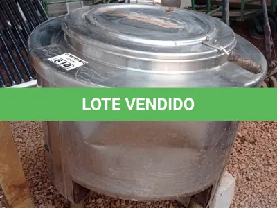 LOTE 614 - 01 PANELA INDUSTRIAL. (NO ESTADO) ATENÇÃO! FAZER A VISITAÇÃO ANTES DE ARREMATAR, NÃO SABEMOS SE FUNCIONA. LEILÃO NÃO TEM GARANTIA E NEM DEVOLUÇÃO, SUJEITO A POSSÍVEIS AVARIAS VISÍVEIS/OCULTAS E/OU AUSÊNCIA DE COMPONENTES.
