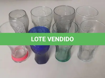 LOTE 019 - LOTE COM 8 COPOS COLECIONÁVEIS COCA COLA (NO ESTADO)