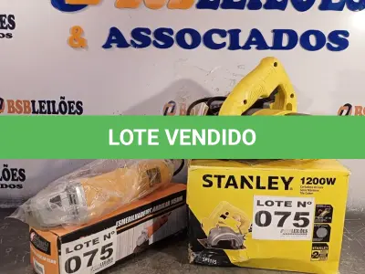 LOTE 075 - 01 SERRA MÁRMORE 01 ESMERILHADEIRA ANGULAR (NO ESTADO, NÃO SABEMOS SE FUNCIONA. LEILÃO NÃO TEM GARANTIA E NEM DEVOLUÇÃO, SUJEITO A POSSÍVEIS AVARIAS VISÍVEIS/OCULTAS E/OU AUSÊNCIA DE COMPONENTES)