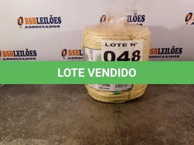 LOTE 048 - 01 - 220 METROS CORDA SISAL 8MM (NO ESTADO, NÃO SABEMOS SE FUNCIONA. LEILÃO NÃO TEM GARANTIA E NEM DEVOLUÇÃO, SUJEITO A POSSÍVEIS AVARIAS VISÍVEIS/OCULTAS E/OU AUSÊNCIA DE COMPONENTES)