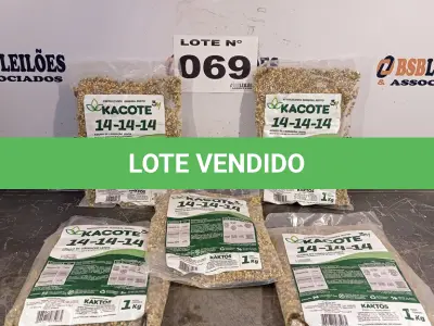 LOTE 069 - 5 KG ADUBO LIBERAÇÃO LENTA 14-14-14 3M OSMOCOTE KAKTOS (NO ESTADO, NÃO SABEMOS SE FUNCIONA. LEILÃO NÃO TEM GARANTIA E NEM DEVOLUÇÃO, SUJEITO A POSSÍVEIS AVARIAS VISÍVEIS/OCULTAS E/OU AUSÊNCIA DE COMPONENTES)