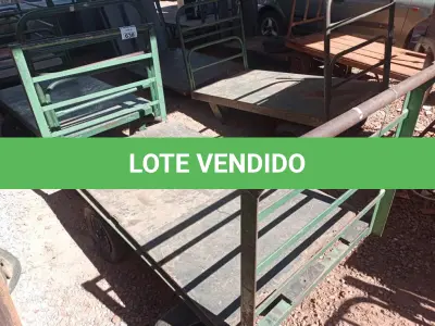 LOTE 638 - 01 CARRINHO PARA TRANSPORTE DE CARGAS COM AVARIAS. (NO ESTADO) ATENÇÃO! FAZER A VISITAÇÃO ANTES DE ARREMATAR, NÃO SABEMOS SE FUNCIONA. LEILÃO NÃO TEM GARANTIA E NEM DEVOLUÇÃO, SUJEITO A POSSÍVEIS AVARIAS VISÍVEIS/OCULTAS E/OU AUSÊNCIA DE COMPONENTES.