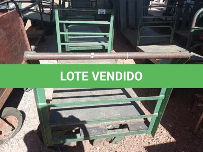 LOTE 638 - 01 CARRINHO PARA TRANSPORTE DE CARGAS COM AVARIAS. (NO ESTADO) ATENÇÃO! FAZER A VISITAÇÃO ANTES DE ARREMATAR, NÃO SABEMOS SE FUNCIONA. LEILÃO NÃO TEM GARANTIA E NEM DEVOLUÇÃO, SUJEITO A POSSÍVEIS AVARIAS VISÍVEIS/OCULTAS E/OU AUSÊNCIA DE COMPONENTES.
