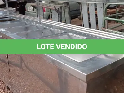 LOTE 621 - 01 ILHA EM INOX COM AVARIAS. (NO ESTADO) ATENÇÃO! FAZER A VISITAÇÃO ANTES DE ARREMATAR, NÃO SABEMOS SE FUNCIONA. LEILÃO NÃO TEM GARANTIA E NEM DEVOLUÇÃO, SUJEITO A POSSÍVEIS AVARIAS VISÍVEIS/OCULTAS E/OU AUSÊNCIA DE COMPONENTES.