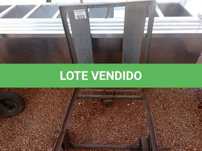 LOTE 633 - 01 CARRINHO PARA TRANSPORTE DE CARGAS COM AVARIAS. (NO ESTADO) ATENÇÃO! FAZER A VISITAÇÃO ANTES DE ARREMATAR, NÃO SABEMOS SE FUNCIONA. LEILÃO NÃO TEM GARANTIA E NEM DEVOLUÇÃO, SUJEITO A POSSÍVEIS AVARIAS VISÍVEIS/OCULTAS E/OU AUSÊNCIA DE COMPONENTES.