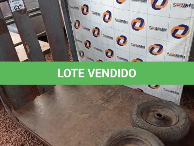 LOTE 627 - 01 CARRINHO PARA TRANSPORTE DE CARGAS COM AVARIAS. (NO ESTADO) ATENÇÃO! FAZER A VISITAÇÃO ANTES DE ARREMATAR, NÃO SABEMOS SE FUNCIONA. LEILÃO NÃO TEM GARANTIA E NEM DEVOLUÇÃO, SUJEITO A POSSÍVEIS AVARIAS VISÍVEIS/OCULTAS E/OU AUSÊNCIA DE COMPONENTES.