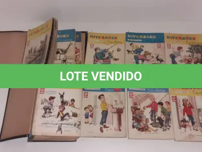 LOTE 004 - COLEÇÃO RARA GIBIS ANTIGOS DIVERSÕES ESCOLARES COM 21 GIBIS  (NO ESTADO)