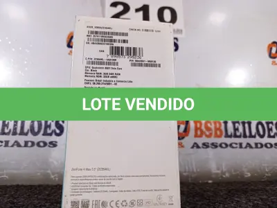 LOTE 210 - 01 - CELULAR ASUS ZENFONE 4 MAX 32GB PRETO DUAL CHIP LACRADO (NO ESTADO, NÃO SABEMOS SE FUNCIONA. LEILÃO NÃO TEM GARANTIA E NEM DEVOLUÇÃO, SUJEITO A POSSÍVEIS AVARIAS VISÍVEIS/OCULTAS E/OU AUSÊNCIA DE COMPONENTES)