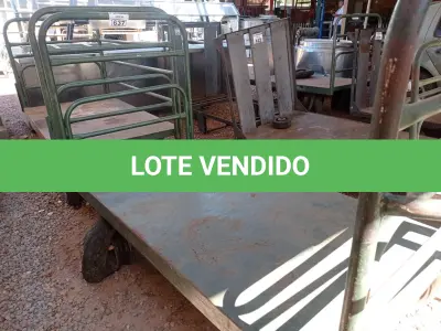 LOTE 637 - 01 CARRINHO PARA TRANSPORTE DE CARGAS COM AVARIAS. (NO ESTADO) ATENÇÃO! FAZER A VISITAÇÃO ANTES DE ARREMATAR, NÃO SABEMOS SE FUNCIONA. LEILÃO NÃO TEM GARANTIA E NEM DEVOLUÇÃO, SUJEITO A POSSÍVEIS AVARIAS VISÍVEIS/OCULTAS E/OU AUSÊNCIA DE COMPONENTES.