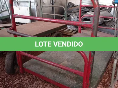 LOTE 606 - 01 CARRINHO PARA TRANSPORTE DE CARGAS COM AVARIAS. (NO ESTADO) ATENÇÃO! FAZER A VISITAÇÃO ANTES DE ARREMATAR, NÃO SABEMOS SE FUNCIONA. LEILÃO NÃO TEM GARANTIA E NEM DEVOLUÇÃO, SUJEITO A POSSÍVEIS AVARIAS VISÍVEIS/OCULTAS E/OU AUSÊNCIA DE COMPONENTES.
