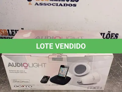 LOTE 073 - 01 - SISTEMA DE SOM E ILUMINAÇÃO SEM FIO (NO ESTADO, NÃO SABEMOS SE FUNCIONA. LEILÃO NÃO TEM GARANTIA E NEM DEVOLUÇÃO, SUJEITO A POSSÍVEIS AVARIAS VISÍVEIS/OCULTAS E/OU AUSÊNCIA DE COMPONENTES)