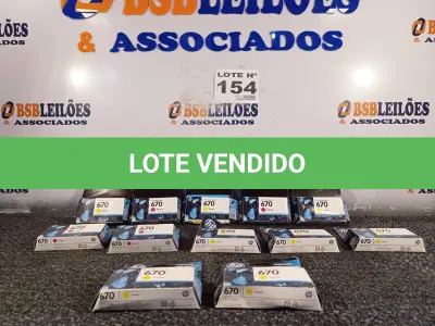 LOTE 154 - 12 – CARTUCHOS HP (NO ESTADO, NÃO SABEMOS SE FUNCIONA. LEILÃO NÃO TEM GARANTIA E NEM DEVOLUÇÃO, SUJEITO A POSSÍVEIS AVARIAS VISÍVEIS/OCULTAS E/OU AUSÊNCIA DE COMPONENTES)