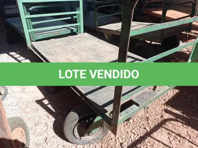 LOTE 638 - 01 CARRINHO PARA TRANSPORTE DE CARGAS COM AVARIAS. (NO ESTADO) ATENÇÃO! FAZER A VISITAÇÃO ANTES DE ARREMATAR, NÃO SABEMOS SE FUNCIONA. LEILÃO NÃO TEM GARANTIA E NEM DEVOLUÇÃO, SUJEITO A POSSÍVEIS AVARIAS VISÍVEIS/OCULTAS E/OU AUSÊNCIA DE COMPONENTES.