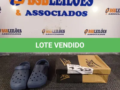 LOTE 145 - 02 – PARES DE CALÇADOS MASCULINO Nº 39 (NO ESTADO, NÃO SABEMOS SE FUNCIONA. LEILÃO NÃO TEM GARANTIA E NEM DEVOLUÇÃO, SUJEITO A POSSÍVEIS AVARIAS VISÍVEIS/OCULTAS E/OU AUSÊNCIA DE COMPONENTES)
